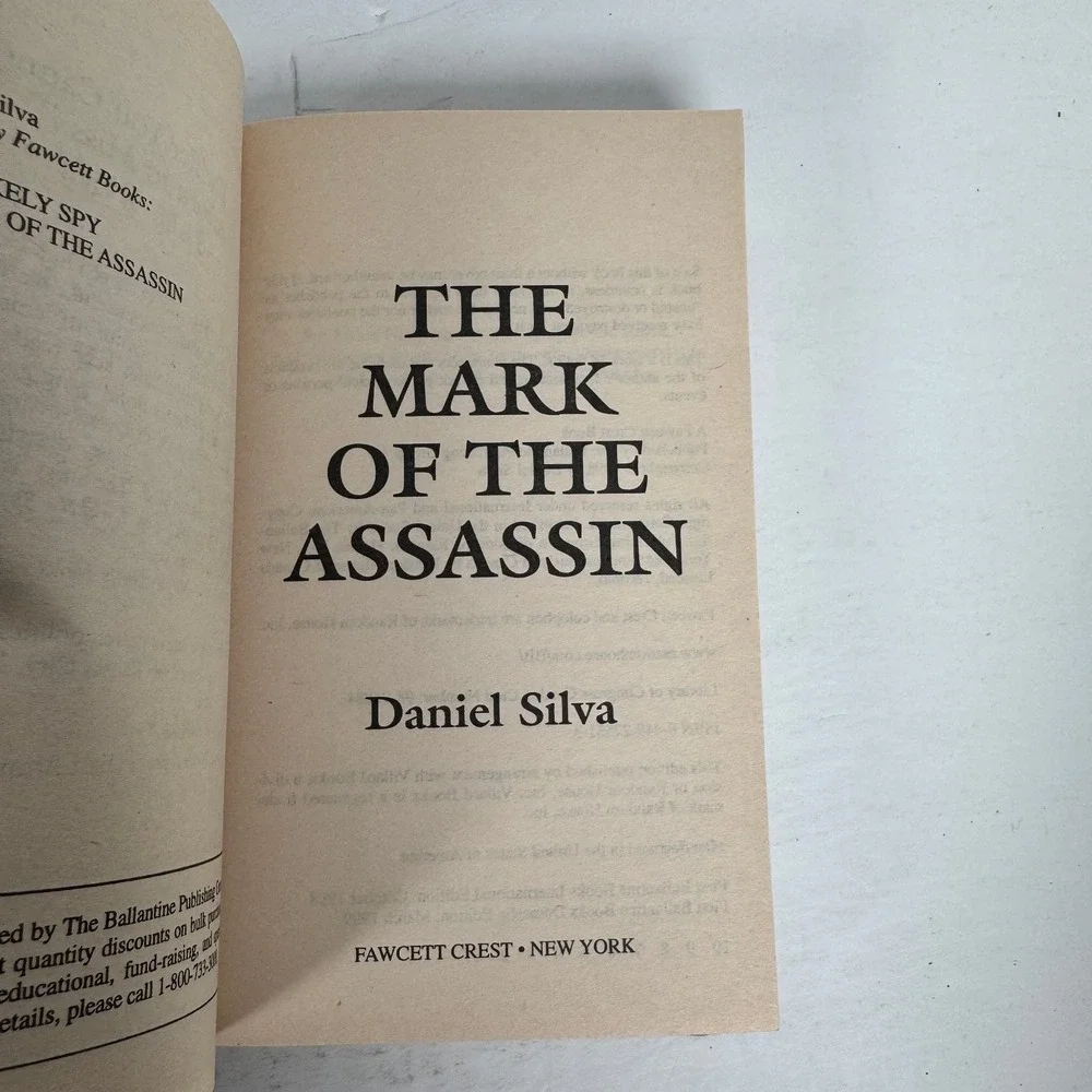 The Mark of the Assassin Daniel Silva 1999 1st Domestic Ed Spy Thriller Fawcett